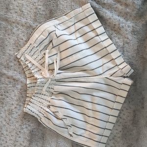 Linen junior pinstripe shorts